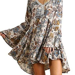 Floral boho tunic dress by Umgee size small